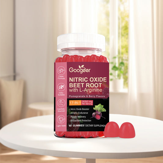 Nitric Oxide Beet Root Gummies with L-Arginine | 17-in-1 3050mg Formula | Pomegranate & Berry | 60 Gummies ? Organic Wellness Hub