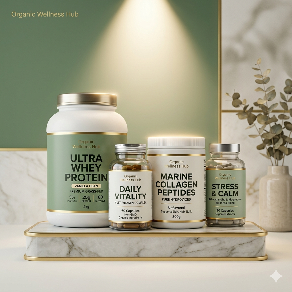 Organic Wellness Hub best selling supplements collection featuring top rated wellness and health products.