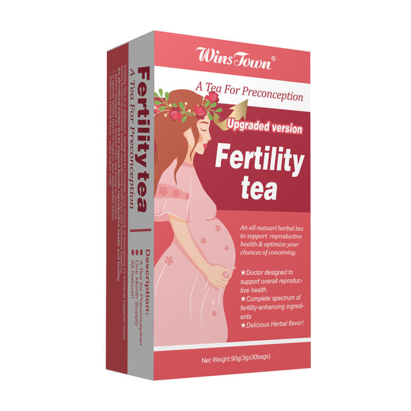 WinsTown Fertility Tea for Women - Upgraded Preconception Herbal Tea, 30 Tea Bags | Supports Ovulation, Hormonal Balance & Conception | Caffeine-Free, Sugar-Free, All-Natural