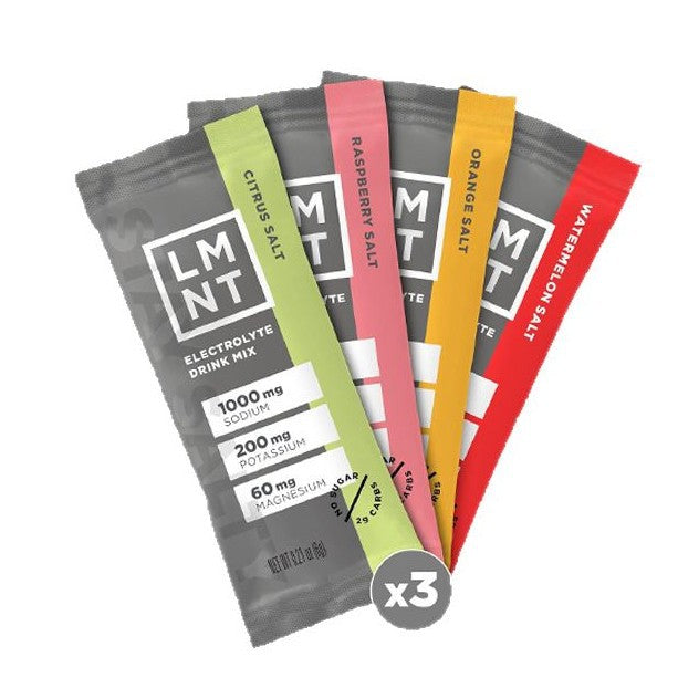 LMNT Electrolyte Drink Mix | Variety Pack | 12 Stick Packs | Citrus, Raspberry, Orange & Watermelon Salt | No Sugar Hydration Supplement - Organic Wellness Hub