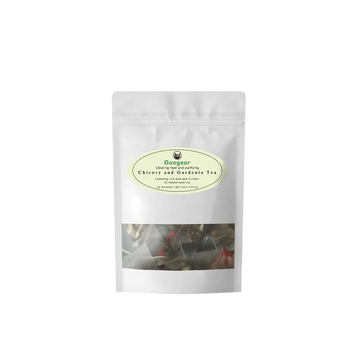 Googeer Chicory and Gardenia Tea 3 Pack Bundle | 60 Tea Bags 300g | Clearing Heat and Purifying | Lower Uric Acid | Diuretic | Reduce Swelling | Natural Herbal Wellness Tea
