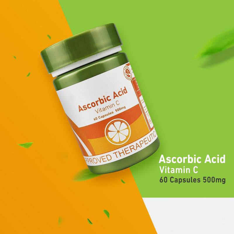 Ascorbic Acid Vitamin C 500mg | 60 Capsules | Organic Wellness Hub