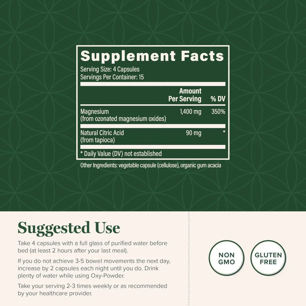 Oxy-Powder Oxygen-Based Digestive Cleanse Capsules 3-Pack | Advanced Colon & Digestive Support | Organic Wellness Hub