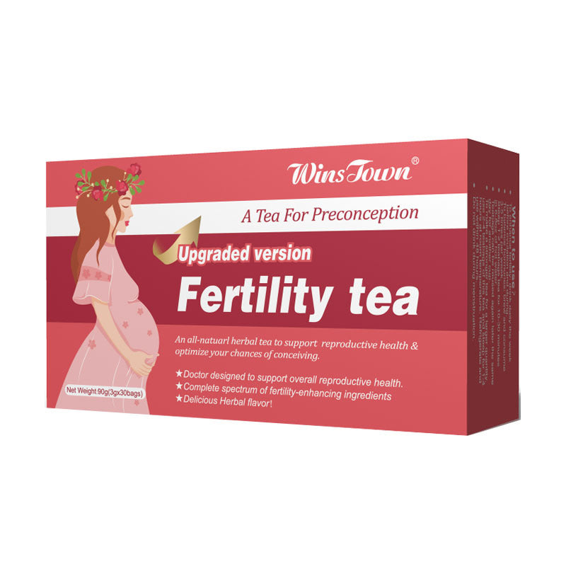 WinsTown Fertility Tea for Women - Upgraded Preconception Herbal Tea, 30 Tea Bags | Supports Ovulation, Hormonal Balance & Conception | Caffeine-Free, Sugar-Free, All-Natural