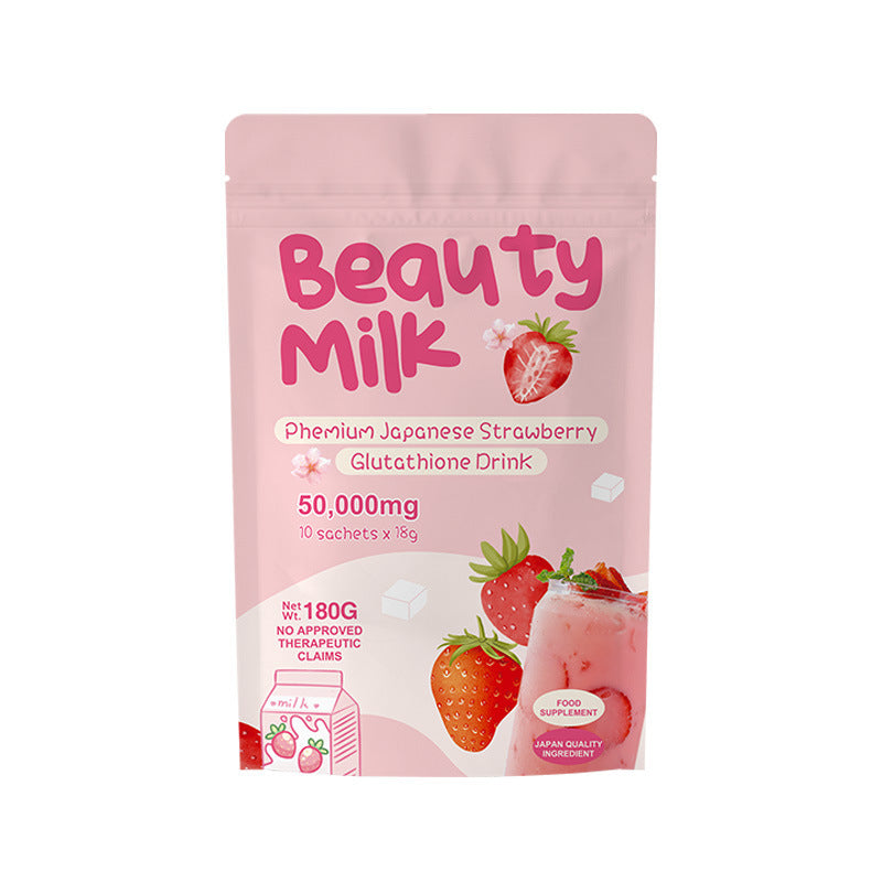 Beauty Milk Premium Japanese Banana Probiotic & Collagen Drink -- 50,000mg | 10 Sachets | Organic Wellness Hub