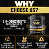 NAD+ Supplement | Nicotinamide Riboside 900mg + Resveratrol, Quercetin, Rhodiola Rosea & Ashwagandha | 60 Capsules - Organic Wellness Hub