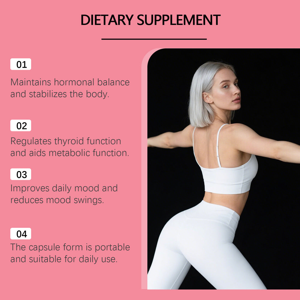 Menopause Supplement for Women | Mood, Thyroid & Hormone Support | Lab Tested | 60 Capsules | Organic Wellness Hub