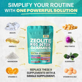 Zeolite Kids Detox Gummies with Omega-3 & Magnesium - Mixed Berry Flavor 60 Gummies | Organic Wellness Hub