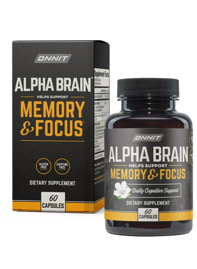Onnit Alpha Brain 3-Pack (180 Capsules) – Memory & Focus Nootropic | Lab Tested