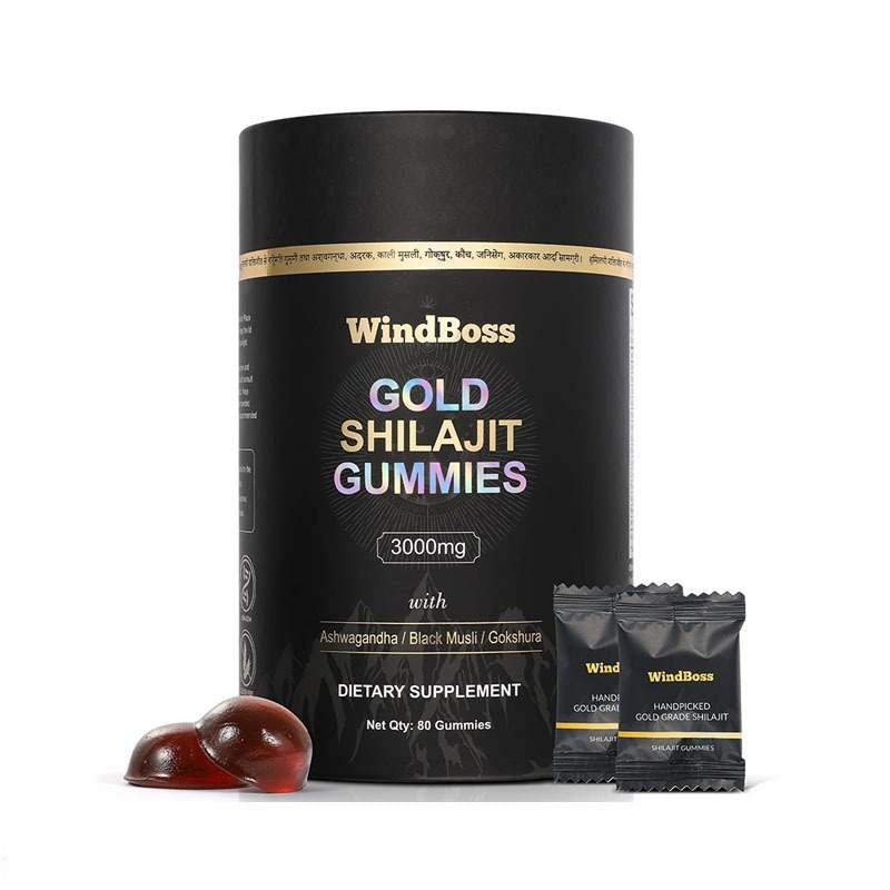 Gold Shilajit Gummies 3000mg with Ashwagandha, Black Musli & Gokshura | 80 Gummies