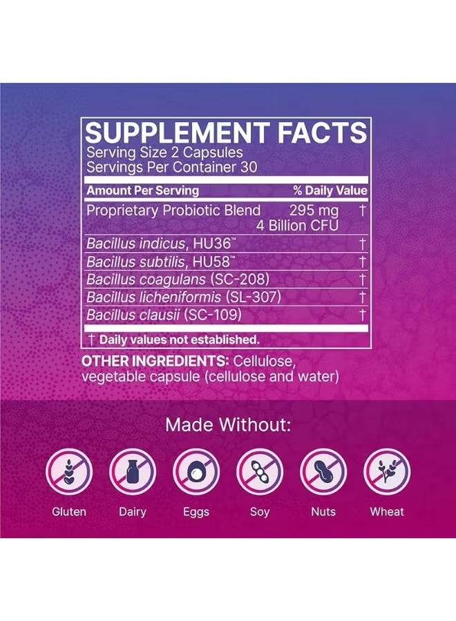 MegaSporeBiotic Probiotic Supplement 60 Capsules | Gut Health & Digestive Support | Organic Wellness Hub