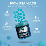Beast Bites Creatine Infused Gummies | 5g Creatine Per Serving | 150 Gummies | 30 Servings | Blue Raspberry | Made in USA - Organic Wellness Hub