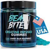 Beast Bites Creatine Infused Gummies | 5g Creatine Per Serving | 150 Gummies | 30 Servings | Blue Raspberry | Made in USA - Organic Wellness Hub