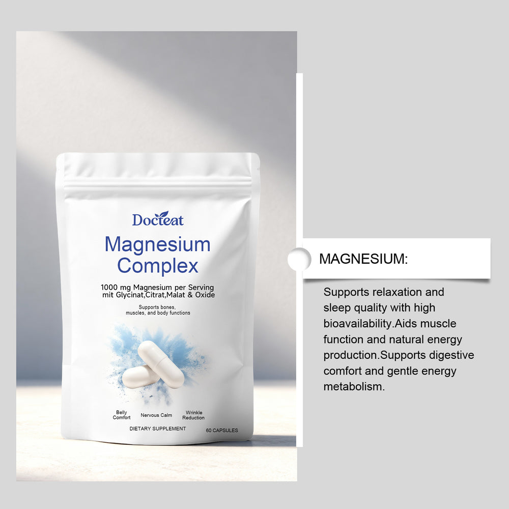 Magnesium Complex 1000mg Capsules | Glycinate, Citrate, Malate & Oxide Blend | Organic Wellness Hub