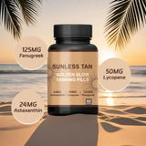 Sunless Tan Golden Glow Tanning Pills 60 Capsules | Bronzed Glow & Skin Support Supplement | Organic Wellness Hub