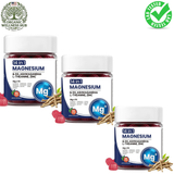 14 in 1 Magnesium Gummies with D3, Ashwagandha, L-Theanine & Zinc 3-Pack | 90 Mixed Berry Gummies | Lab Tested | Organic Wellness Hub