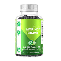 Moringa Gummies 10,000mg | Sugar Free, Gluten Free, Non-GMO, Plant Based | 60 Gummies 30 Servings Dietary Supplement