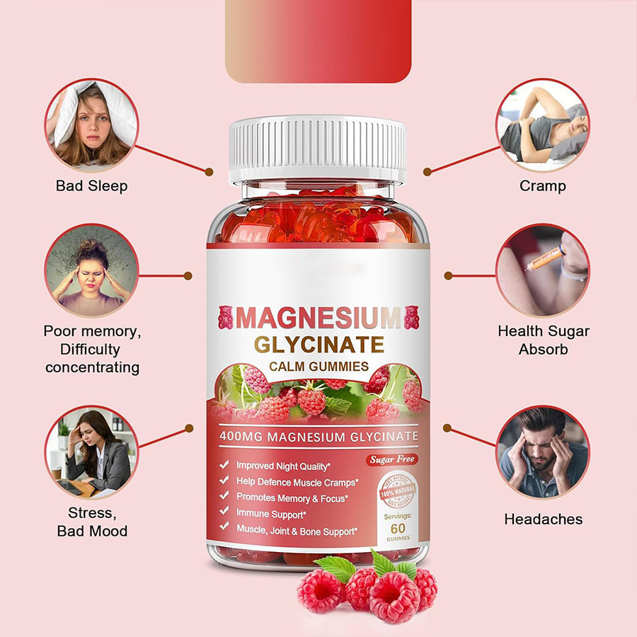 Magnesium Glycinate Calm Gummies 400mg | Sugar Free | 60 Count