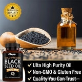 Cold Pressed Black Seed Oil 1000mg Softgels | Premium Nigella Sativa Supplement | 60 Softgels | Organic Wellness Hub