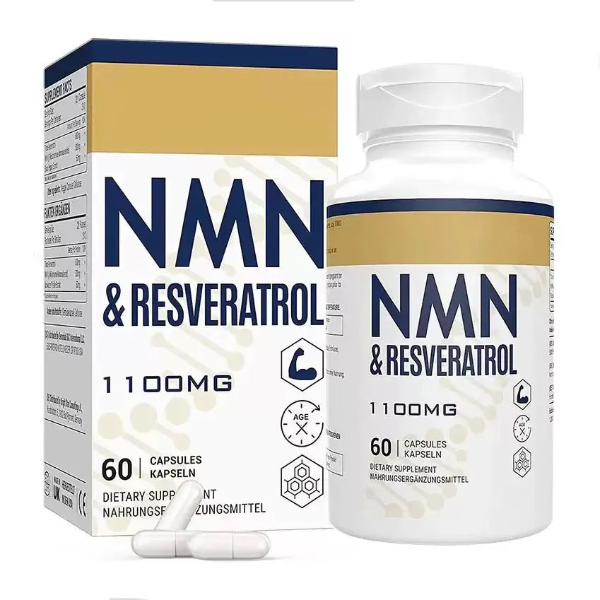 NMN & Resveratrol 1100mg Supplement – Anti-Aging, NAD+ Booster & Longevity Support | Organic Wellness Hub