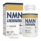 NMN & Resveratrol 1100mg Supplement – Anti-Aging, NAD+ Booster & Longevity Support | Organic Wellness Hub