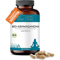 Organic Ashwagandha Capsules 3000mg Daily Dose | Certified Bio | Vegan | 180 Capsules ? 60-Day Supply | Stress, Sleep & Energy Support