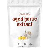Odorless Aged Garlic Extract | 300 Softgels | Heart Health, Immunity & Antioxidant Support | GMO Free, Gluten Free, Lab Tested | Organic Wellness Hub