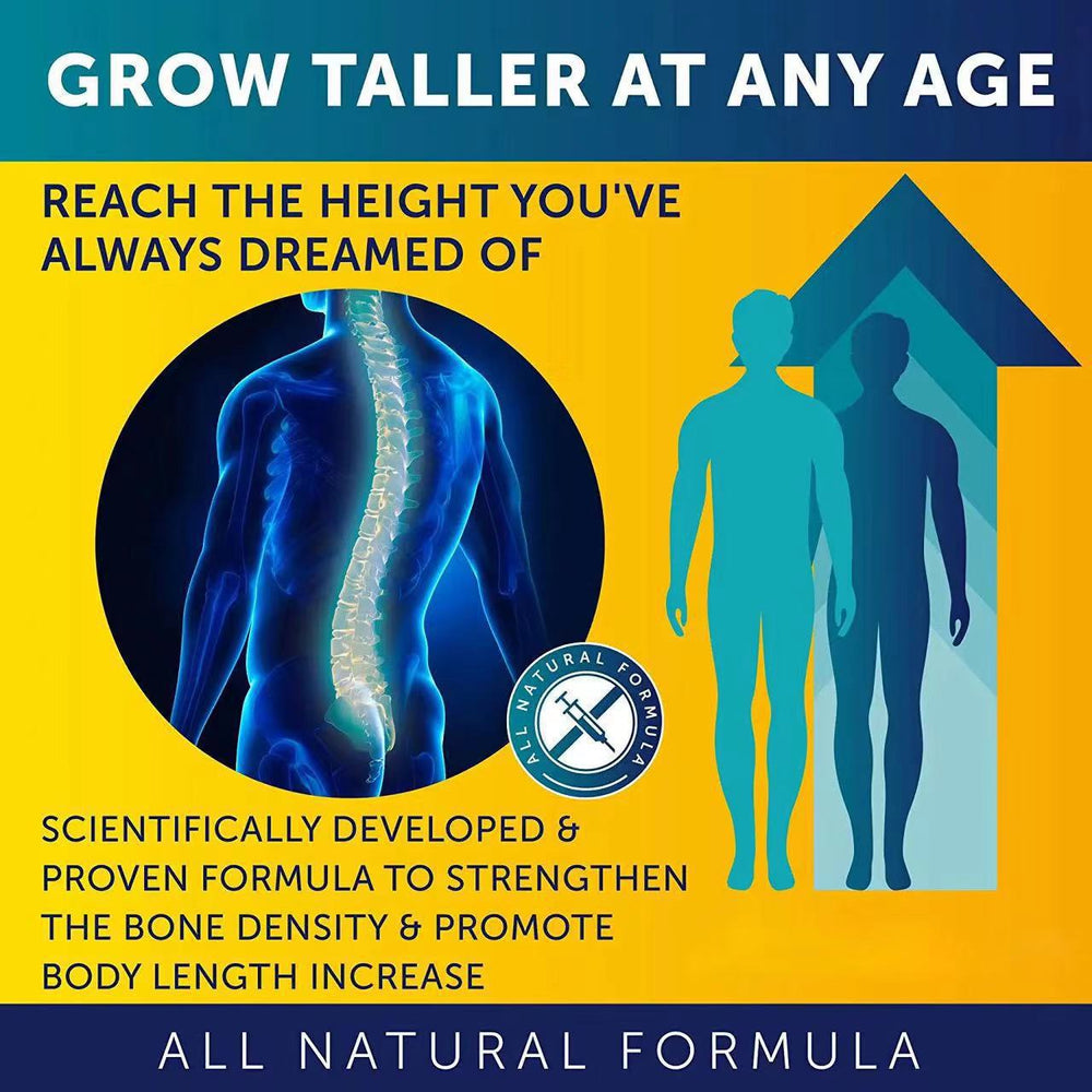 Height Growth Maximizer Supplement | Bone Growth Support for Kids, Teens & Adults | Vitamin D, Calcium, Zinc | 60 Capsules | Organic Wellness Hub