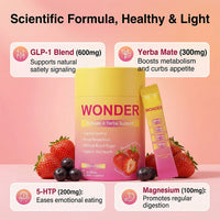 WONDER Activate + Yerba Support - 30 Sticks Dual-Action Formula | Craving Control, Metabolism Boost, Blood Sugar Balance & Gut Health | Strawberry A�a� | Dietary Supplement