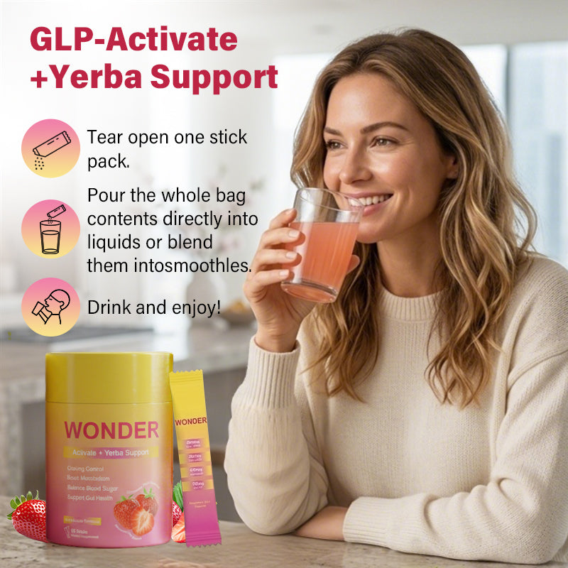 WONDER Activate + Yerba Support 3-Pack – 90 Sticks Total | Craving Control, Metabolism, Blood Sugar & Gut Health | Strawberry Açaí Dual-Action Formula | 90-Day Supply