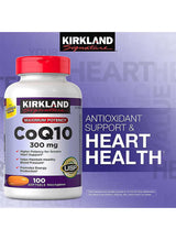 Kirkland Signature CoQ10 300mg 100 Softgels | USP Verified Heart Health & Energy Support | Organic Wellness Hub