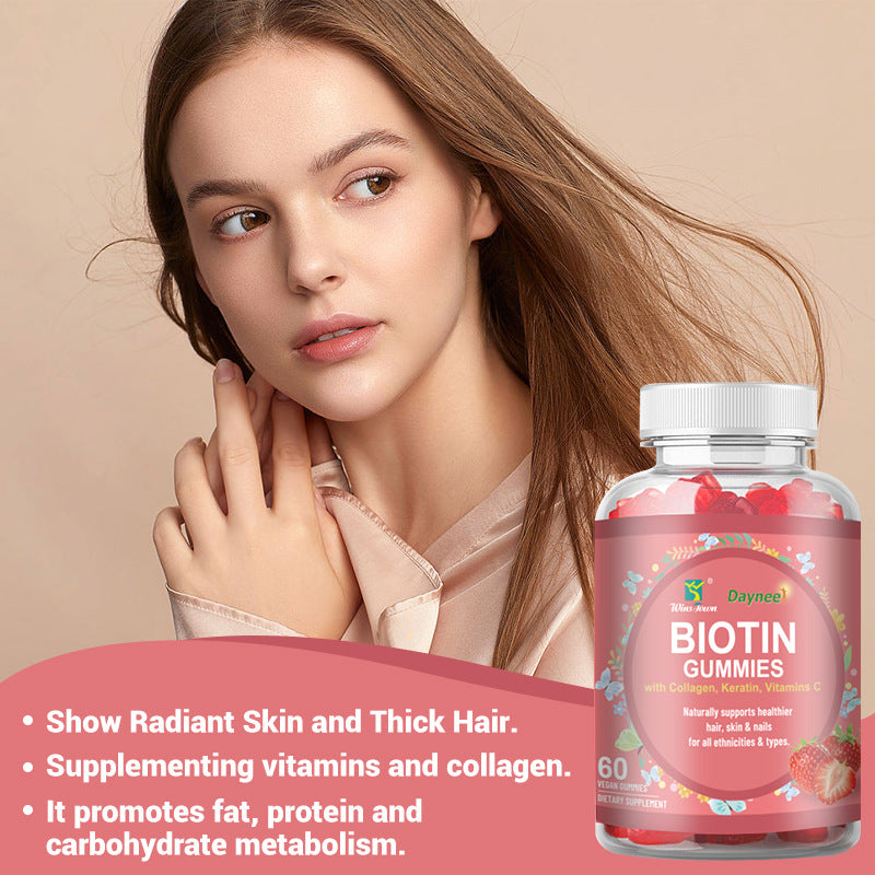 Daynee Biotin Gummies with Collagen & Keratin | Hair Skin Nails