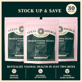 Vital Source Nutrition Premium Feminine Balance Gummies | Vaginal & Hormonal Health | Hawaiian Pineapple | 60 Gummies | 30 Servings