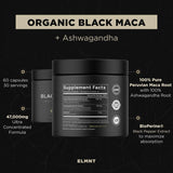 Terra ELMNT Black Maca + Ashwagandha | 60 Capsules Organic