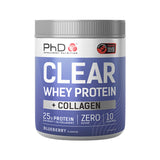 PhD Clear Whey Protein + Collagen | Peach Iced Tea | 25g Protein, Zero Sugar | Informed Sport Tested | 10 Servings | Lab Tested | Organic Wellness Hub