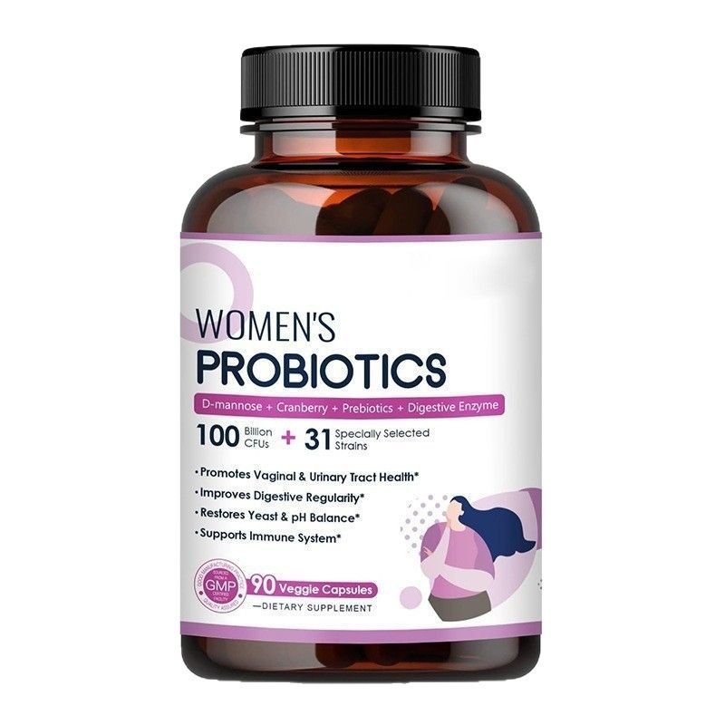 Women's Probiotics 100 Billion CFU | 31 Strains + D-Mannose + Cranberry + Prebiotics & Digestive Enzyme | Vaginal, UTI & Gut Health | 90 Veggie Capsules - Organic Wellness Hub