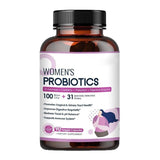 Women's Probiotics 100 Billion CFU | 31 Strains + D-Mannose + Cranberry + Prebiotics & Digestive Enzyme | Vaginal, UTI & Gut Health | 90 Veggie Capsules - Organic Wellness Hub