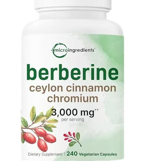 Micro Ingredients Berberine with Ceylon Cinnamon, Chromium & Turmeric - 240 Vegetarian Capsules | Premium Blood Sugar & Metabolism Support Supplement