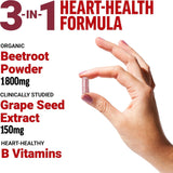 Total Beets 1800mg Beet Root Capsules 90 Veg Capsules | Nitric Oxide, Circulation & Heart Health Support | Organic Wellness Hub