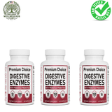 3-Pack Premium Digestive Enzymes with Probiotics & Prebiotics | 16 Enzymes | 1B CFUs | 180 Capsules – Organic Wellness Hub