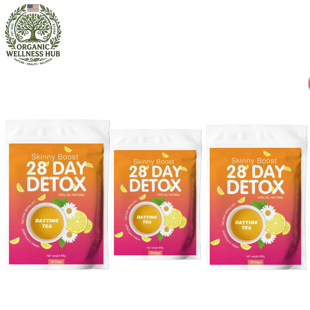 3-Pack Skinny Boost 28 Day Detox Daytime Tea | 100% Natural Herbal Slimming Tea – 84 Bags
