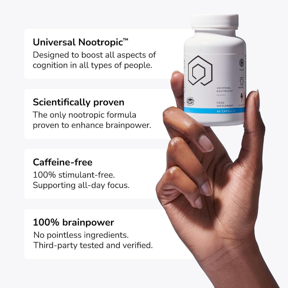 Universal Nootropic | Focus, Memory & Clarity | 60 Capsules | Organic Wellness Hub