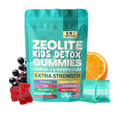 Zeolite Kids Detox Gummies with Omega-3 & Magnesium - Mixed Berry Flavor 60 Gummies | Organic Wellness Hub