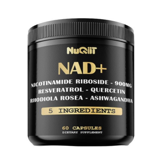 NAD+ Supplement | Nicotinamide Riboside 900mg + Resveratrol, Quercetin, Rhodiola Rosea & Ashwagandha | 60 Capsules - Organic Wellness Hub