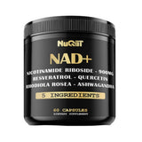 NAD+ Supplement | Nicotinamide Riboside 900mg + Resveratrol, Quercetin, Rhodiola Rosea & Ashwagandha | 60 Capsules - Organic Wellness Hub
