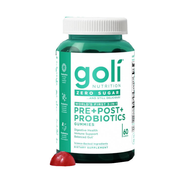 Goli Pre+Post+Probiotics Gummies ? World's First 3-in-1 | 60 Count