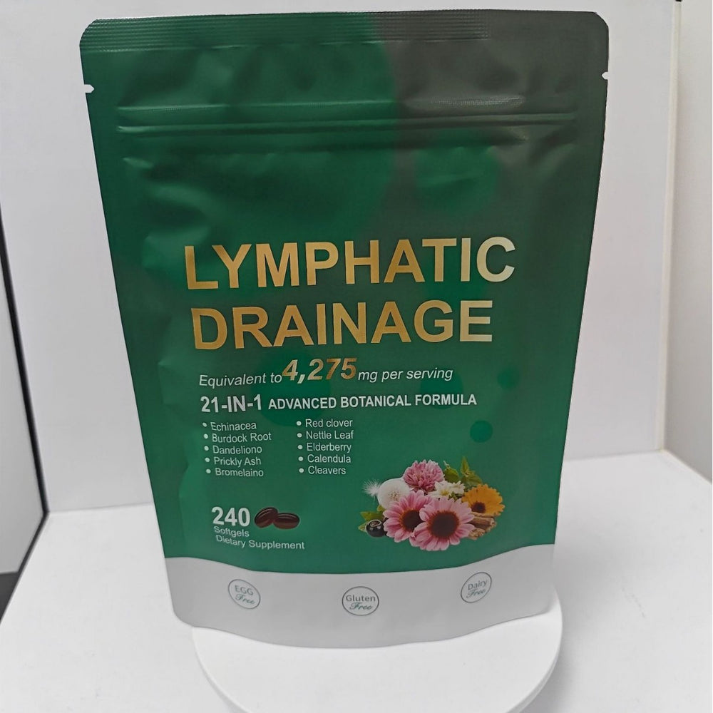 Lymphatic Drainage 21-in-1 Advanced Botanical Formula - 4275mg, 240 Softgels, Egg/Gluten/Dairy Free | Organic Wellness Hub
