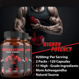 Testosterone Extra Strength Supplement | Energy, Stamina & Strength Support | Lab Tested | 60 Capsules | Organic Wellness Hub