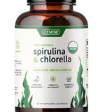 Organic Spirulina & Chlorella Capsules 120 Count | Super Greens Detox Supplement | Organic Wellness Hub