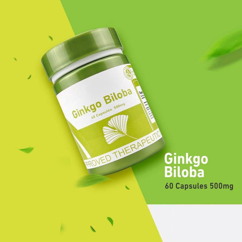 Ginkgo Biloba 500mg | 60 Approved Therapeutic Capsules | Organic Wellness Hub